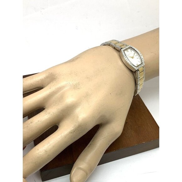 Caravelle by Bulova Women's Watch 45L168 Quartz Mother of Pearl Dial Two Tone - Picture 4 of 13